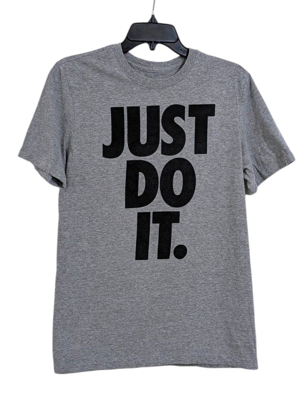 Nike Just Do It Graphic Tee - Size Small Mens - Grey & Black